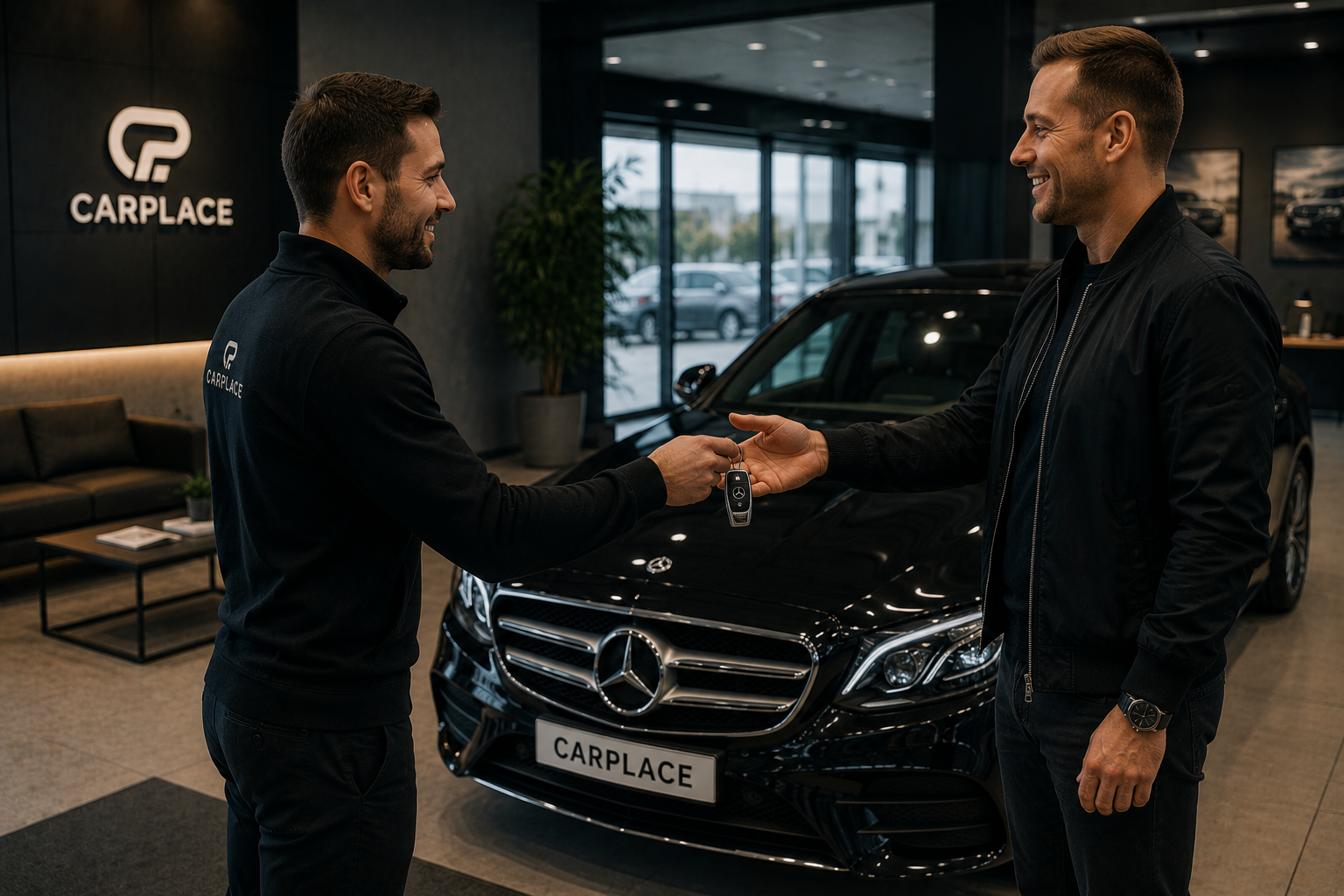 Auto võtmete üleandmine Carplace'i showroomis