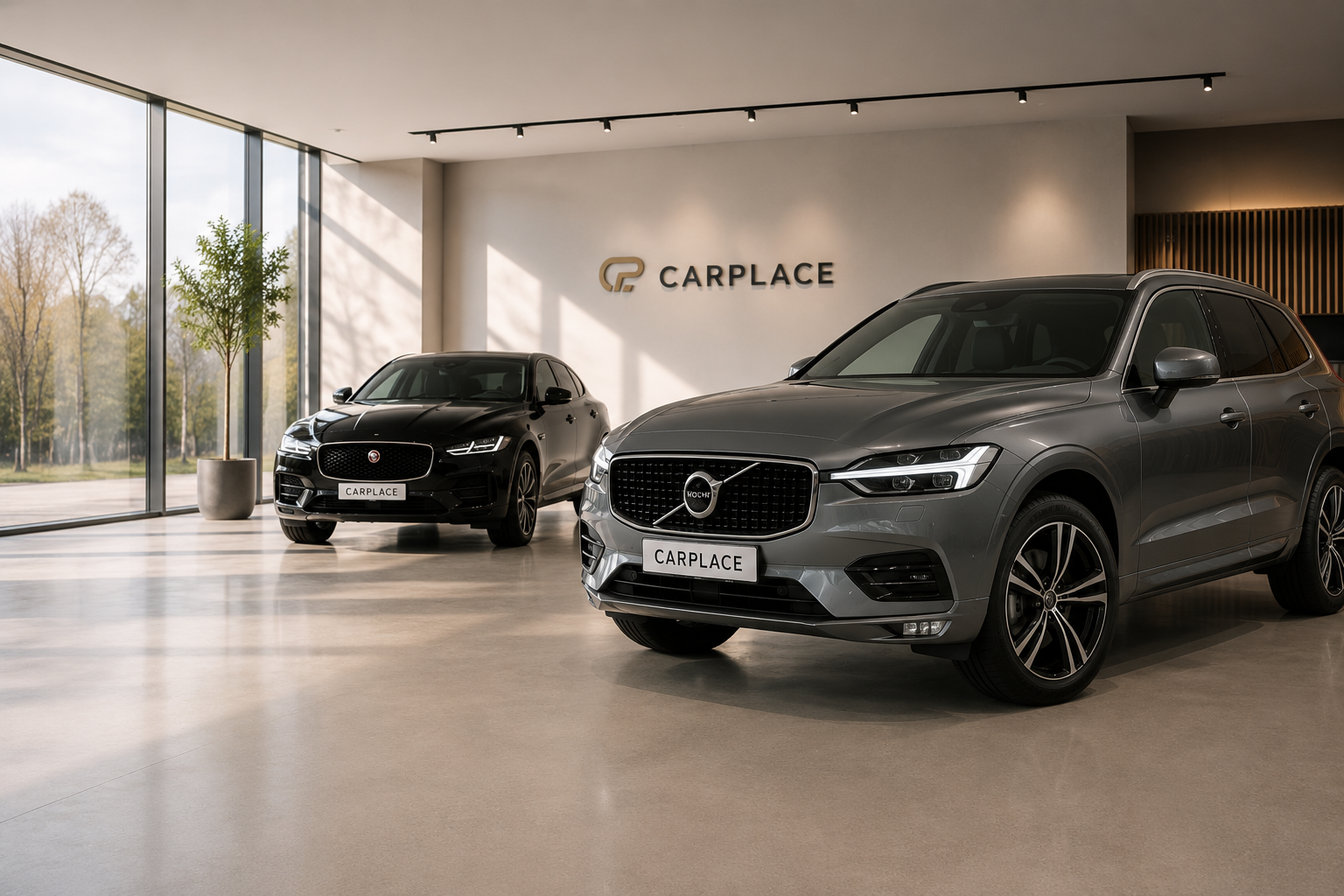 Carplace'i showroom kolme valitud sõidukiga